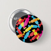 270 FARBIGE KANDY-WRAPPERS SCHWARZER HINTERGRUNDPA BUTTON (Vorne & Hinten)