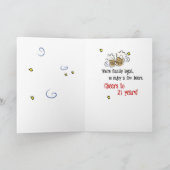 2719 Happy 21st Birthday Cheers Karte (Innenseite)