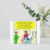 271 homöopathischer Operation Cartoon Postkarte (Stehend Vorderseite)