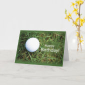 2728 Golf Ball in Grass Geburtstag Karte (Gelbe Blume)