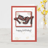 2744 Rote Schuhe Geburtstag Karte (Gelbe Blume)