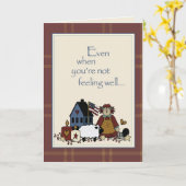 2778 Doll House Sheep Not Well Karte (Gelbe Blume)