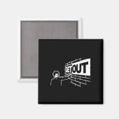 277 Sticker raus Magnet (Vorderseite/Rückseite)