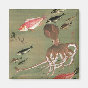 27. 諸 図, 若 冲 verschiedenen Fischen, Jakuchū, Japan Magnet