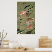 27. 諸 図, 若 冲 verschiedenen Fischen, Jakuchū, Japan Poster (Küche)