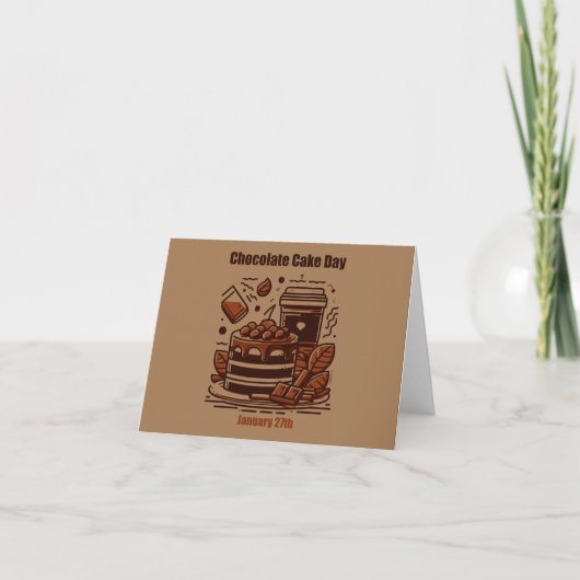 27.01. - Schokoladenkuchen Karte (Vorderseite)