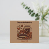 27.01. - Schokoladenkuchen Postkarte (Stehend Vorderseite)