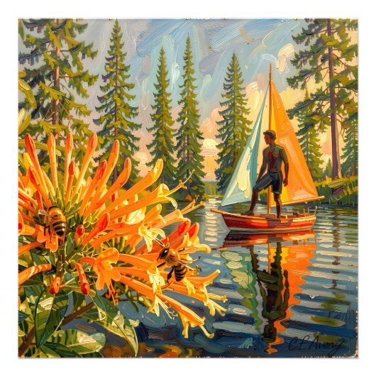 27.03" x 27.03" Sailing Away  Fotodruck (Vorne)