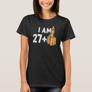 27+1 Middle Finger 28. Geburtstag Provokativ T-Shirt