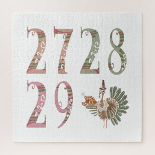 27 28 29 Truthahn   Gemeinschaftliches Teilen von  Puzzle