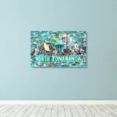 27.50" x 17.75 Stretched Canvas - Streets of NT Leinwanddruck (Insitu (Holzboden))