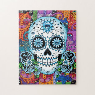 27,9 cm x 35,5 cm Schädelpuzzle mit Geschenkboxen, Puzzle