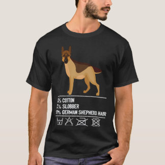 27 Baumwolle Sabber Deutscher Schäferhund Haar Deu T-Shirt