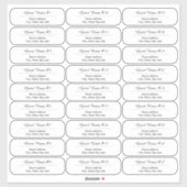 27 Benutzerdefiniert Klar oder Weiß Hochzeitsgast Aufkleber (Blatt)