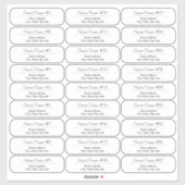 27 Benutzerdefiniert Klar oder Weiß Hochzeitsgast  Aufkleber (Blatt)