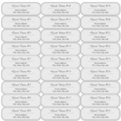 27 Custom Clear or White Wedding Guest Address  Aufkleber (Vorderseite)
