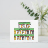 27. Dezember Geburtstag Cartoon Katzen. Postkarte (Stehend Vorderseite)