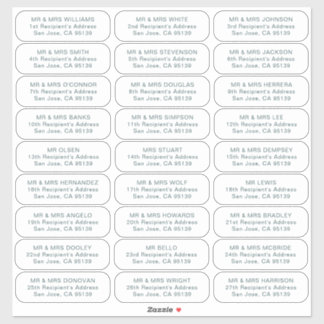 27 Empfänger einfache Hochzeitsgäste adressieren L Aufkleber