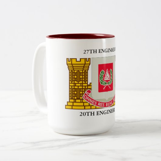27. ENGINEER BATTALION 20. ENGINEER BRIGADE ZWEIFARBIGE TASSE (Vorderseite Links)