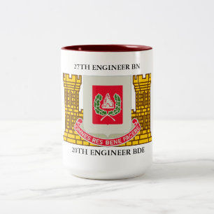 27. ENGINEER BATTALION 20. ENGINEER BRIGADE  ZWEIFARBIGE TASSE