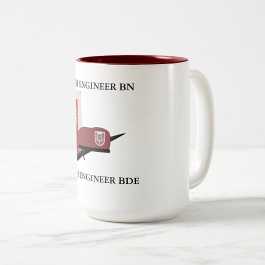 27. ENGINEER BATTALION 20. ENGINEER BRIGADE ZWEIFARBIGE TASSE (VorderseiteRechts)