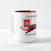 27. ENGINEER BATTALION 20. ENGINEER BRIGADE ZWEIFARBIGE TASSE (Vorderseite Links)