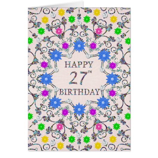 27. Geburtstag Abstrakte Blume (Vorne)