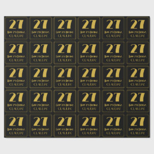 27. Geburtstag ~ Art Deco inspirierter Look "27", Geschenkpapier