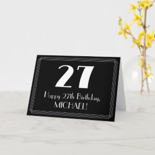27. Geburtstag ~ Art Deco inspirierter Look "27", Karte