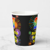 27. Geburtstag: Fun Fireworks Pattern + Regenbogen Pappbecher (Links)