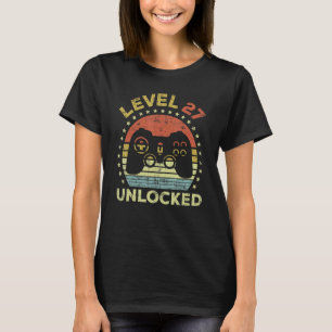 27. Geburtstag Gaming Stufe 27 Unverschlossen T-Shirt