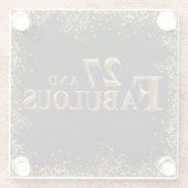 27. Geburtstag Glasuntersetzer (Rückseite)