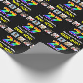 27. Geburtstag: Regenbogen "27"; benutzerdefiniert Geschenkpapier (Ecke)