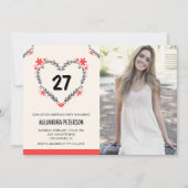 27. Geburtstagseinladungen für ihr Herz Einladung (Vorderseite)