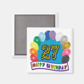 27. Geburtstagsgeschenke mit zusammengesetzten Bal Magnet (Vorderseite/Rückseite)