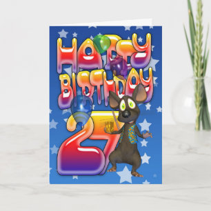 27. Geburtstagskarte, Happy Birthday Karte