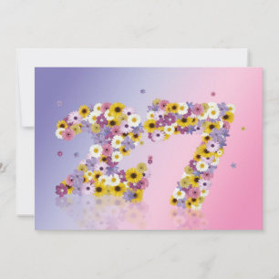27. Geburtstagsparty mit Blumenbriefen Einladung