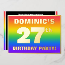 27. Geburtstagsparty: Spaß, farbenfrohe Regenbogen