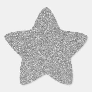 27 Gray Glitzer Print Glitzern Star Stern-Aufkleber