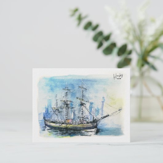 27 : HMS Endeavor Postkarte (Stehend Vorderseite)