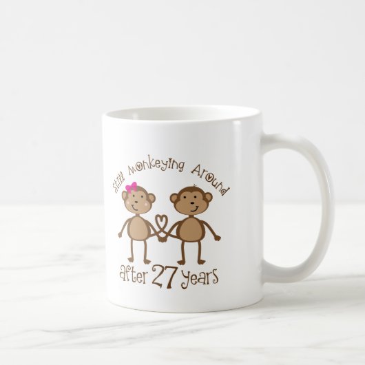 27. Hochzeitstag-Geschenke Kaffeetasse (Rechts)