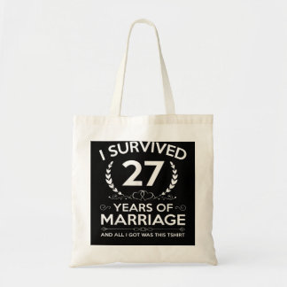 27. Hochzeitstag Geschenke Paare Ehemann Wif Tragetasche