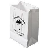 27. Hochzeitstag Palmwedel Mittlere Geschenktüte (Vorderseite Schrägansicht)