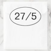 27 in Aufkleber 5 (Tasche)