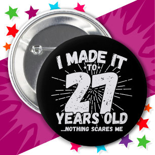 27 Jahre alt Sarcastic Meme Funny 27. Geburtstag Button