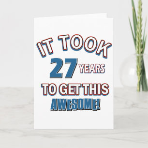 27 Jahre alte Geburtstagsdesigns Karte