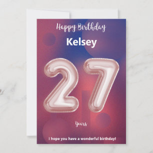 27 Jahre alte Happy Birthday Card