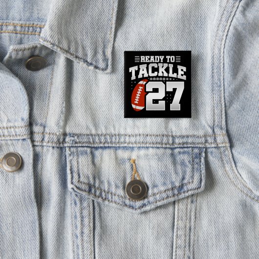 27 Jahre altes Tackle Football Party 27. Geburtsta Button (Beispiel)