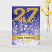 27 Jahre Erholung Jahrestag kühne Zahl Karte (Gelbe Blume)