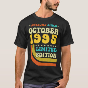 27 Jahre Geboren im Oktober 1995 27. Geburtstag T-Shirt